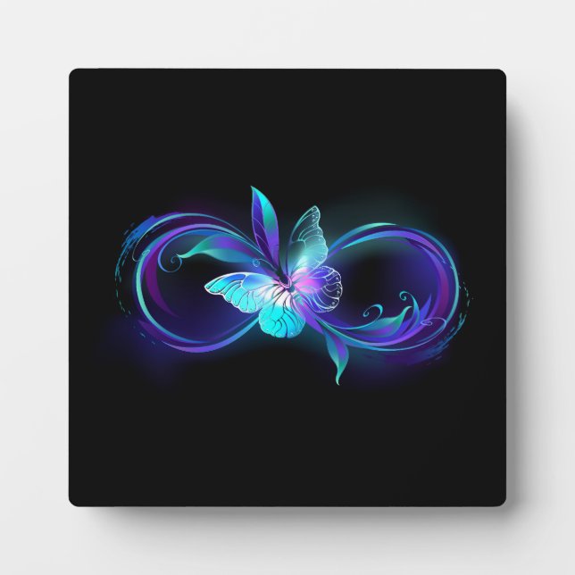 Glowing Infinity with Magic Butterfly Plaque (Front)