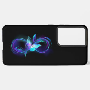 Glowing Infinity with Magic Butterfly Samsung Galaxy S21 Ultra Case