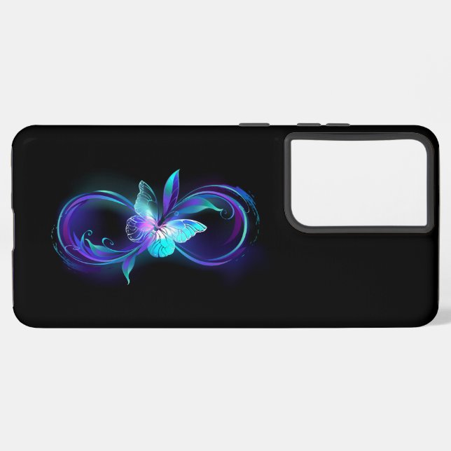 Glowing Infinity with Magic Butterfly Samsung Galaxy Case (Left Side)