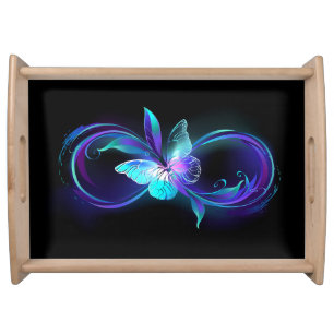 Glowing Infinity with Magic Butterfly Serving Tray