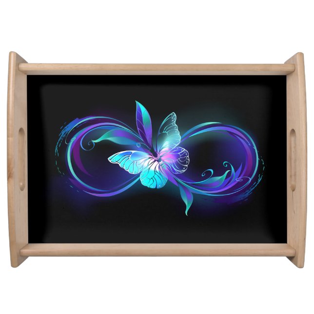 Glowing Infinity with Magic Butterfly Serving Tray (Front)