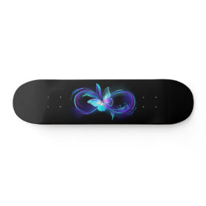 Glowing Infinity with Magic Butterfly Skateboard