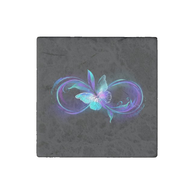 Glowing Infinity with Magic Butterfly Stone Magnet (Front)