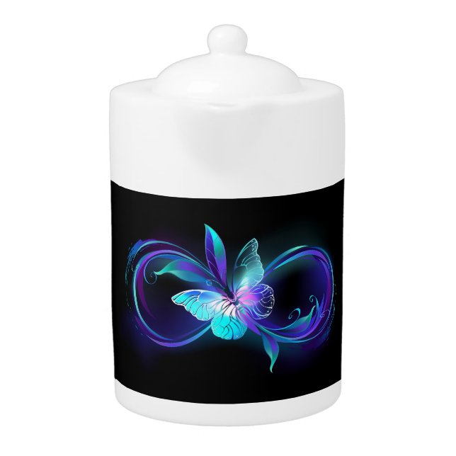 Glowing Infinity with Magic Butterfly Teapot (Front)