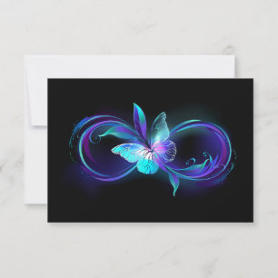 Glowing Infinity with Magic Butterfly Thank You Card