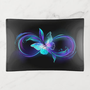 Glowing Infinity with Magic Butterfly Trinket Tray