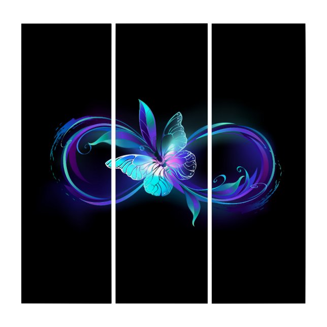 Glowing Infinity with Magic Butterfly Triptych (Front)