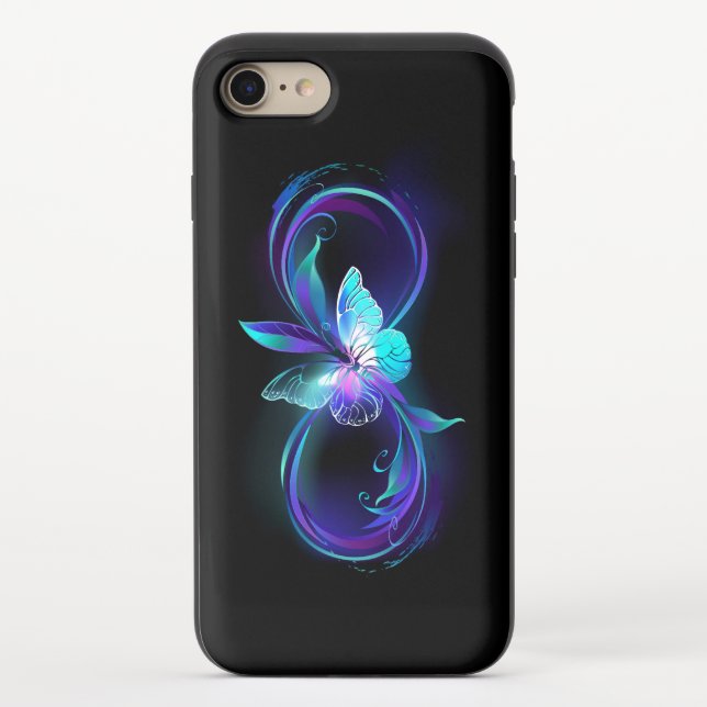 Glowing Infinity with Magic Butterfly Uncommon iPhone Case (Back)