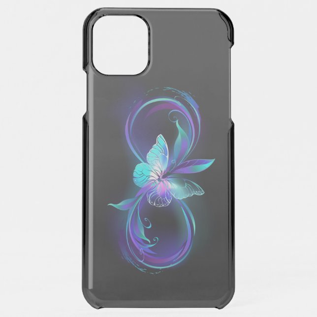 Glowing Infinity with Magic Butterfly Uncommon iPhone Case (Back)