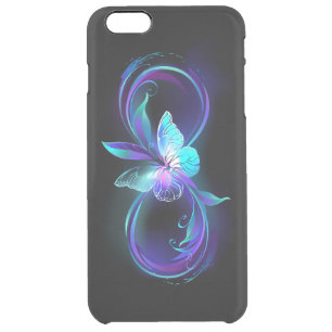 Glowing Infinity with Magic Butterfly Clear iPhone 6 Plus Case
