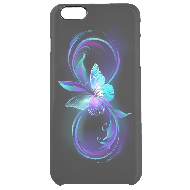 Glowing Infinity with Magic Butterfly Uncommon iPhone Case (Back)