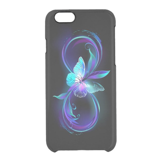 Glowing Infinity with Magic Butterfly Uncommon iPhone Case (Back)
