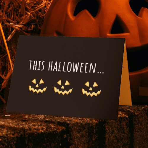 Glowing Jack_o_Lantern Halloween Card