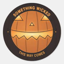 Glowing Jack O Lantern Halloween Envelope Seal