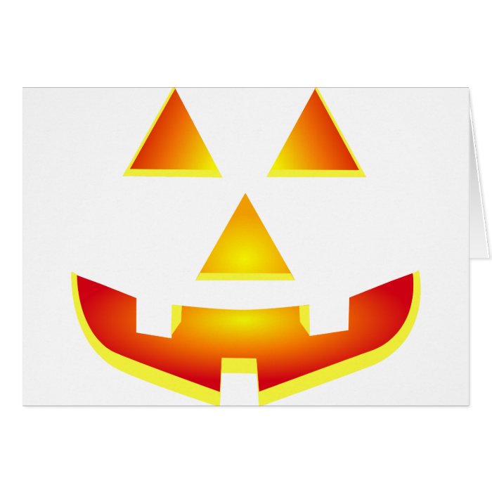 Glowing Jack 'O Lantern Pumpkin Face Cards