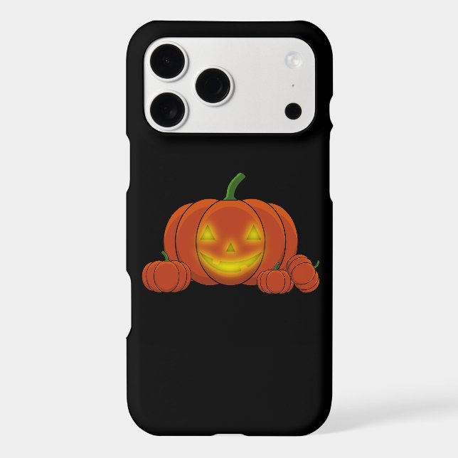 Glowing Jack-o'-Lantern Pumpkin Iphone Case (Back)
