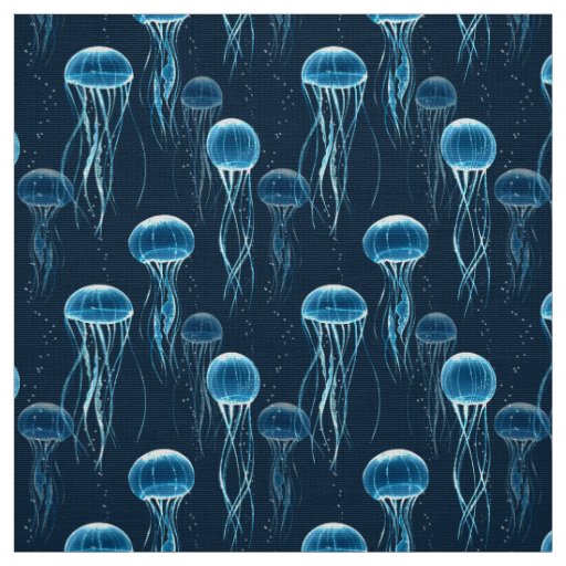 Glowing jellyfish fabric