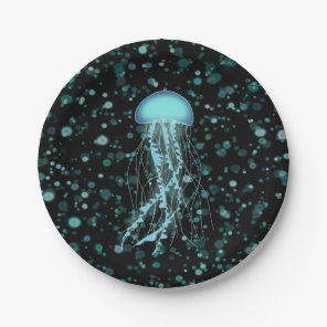 Glowing Jellyfish Paper Plates
