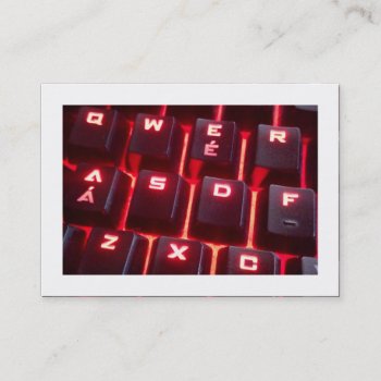 Glowing Keyboard (bordered) Business Card by artberry at Zazzle