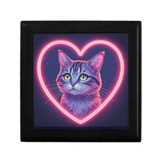Glowing Kitty Love Art | Romantic Pet Lover Gift Box