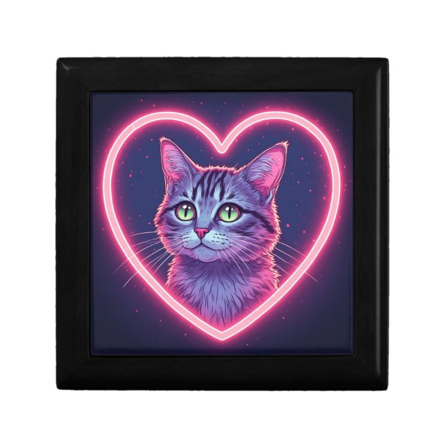 Glowing Kitty Love Art | Romantic Pet Lover Gift Box (Front)