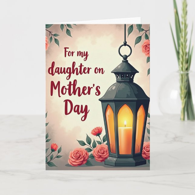 Glowing Lantern Mothers Day Card (Front)