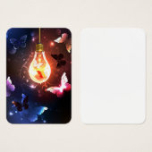 Glowing Light Bulb with Night Butterflies (Front & Back)