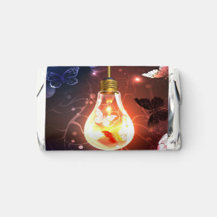 Glowing Light Bulb with Night Butterflies Hershey's Miniatures