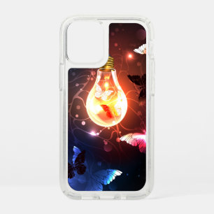 Glowing Light Bulb with Night Butterflies Speck iPhone 12 Mini Case
