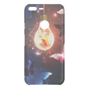 Glowing Light Bulb with Night Butterflies Uncommon Google Pixel XL Case