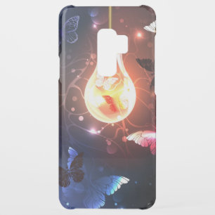 Glowing Light Bulb with Night Butterflies Uncommon Samsung Galaxy S9 Plus Case