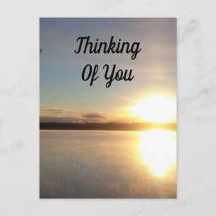 Glowing Light Sunset Thaking Of You Postcard