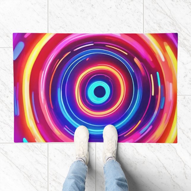 Glowing Light Vortex Doormat (Indoor)