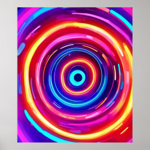 Glowing Light Vortex Poster