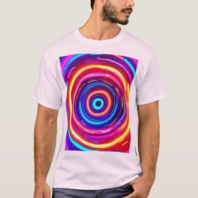 Glowing Light Vortex T-Shirt (Front)
