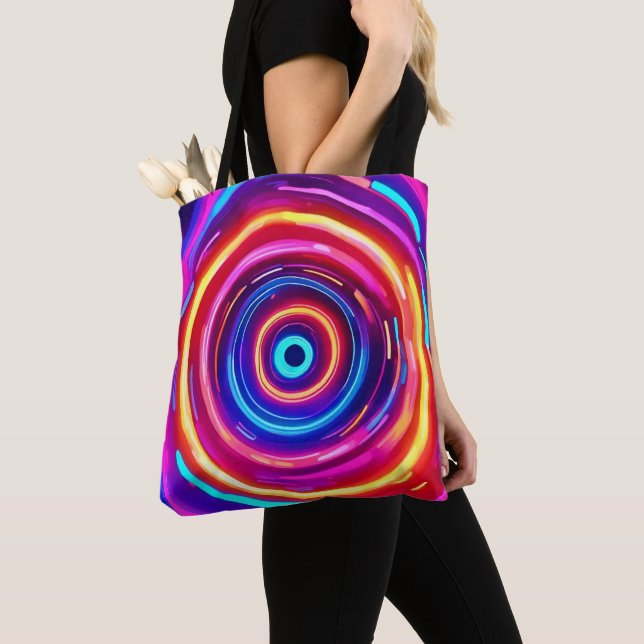 Glowing Light Vortex Tote Bag (Close Up)