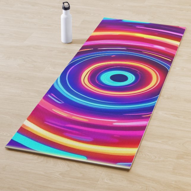 Glowing Light Vortex Yoga Mat (In Situ)