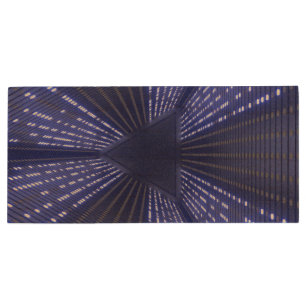 glowing light wood flash drive