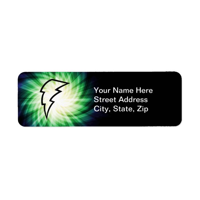 Glowing Lightning Bolt Label (Front)