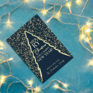 Glowing Lights Christmas Tree Holiday Card