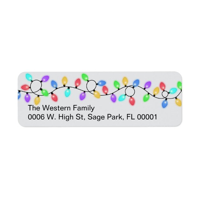 Glowing Lights Holiday  Label (Front)