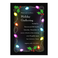 Glowing Lights Holiday Party Invitation