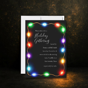Glowing Lights Holiday Party Invitation II