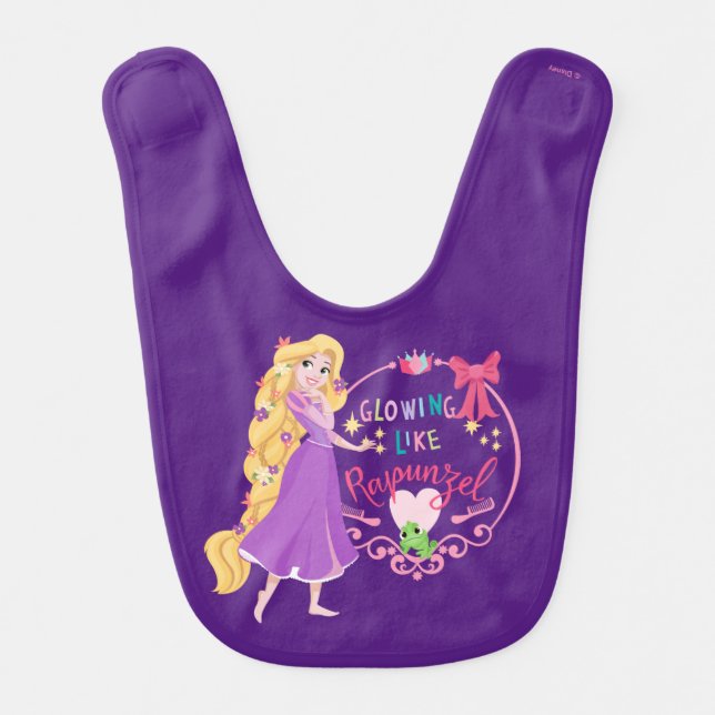 Glowing Like Rapunzel Baby Bib (Front)