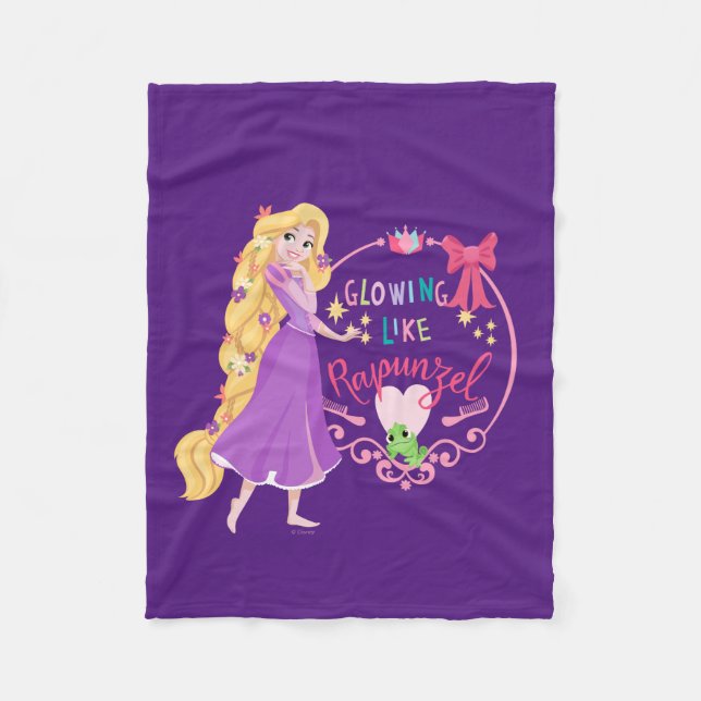 Glowing Like Rapunzel Fleece Blanket (Front)