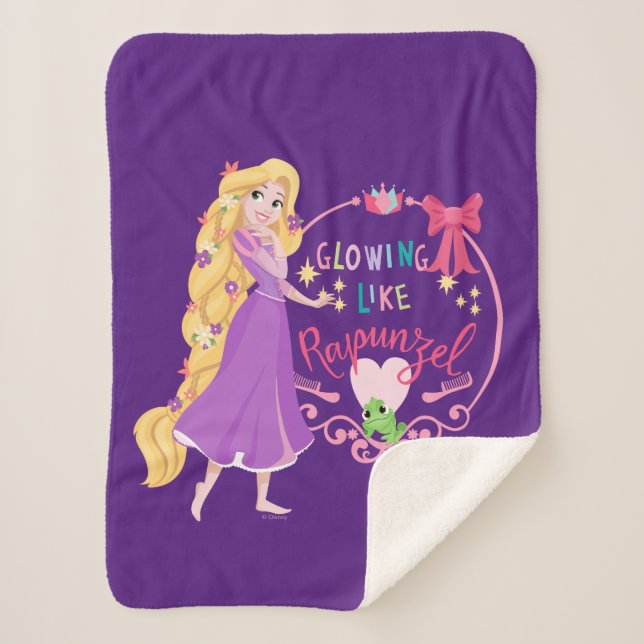 Glowing Like Rapunzel Sherpa Blanket (Front)