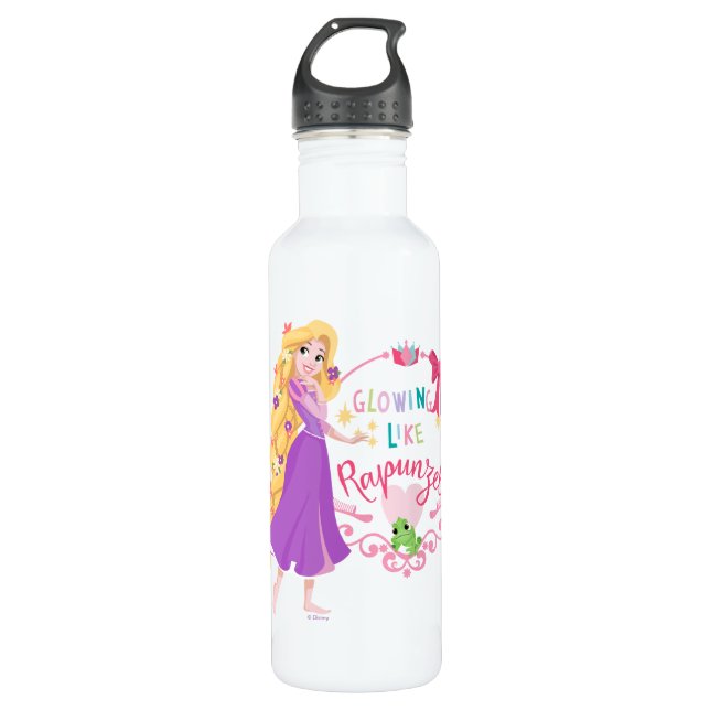 Glowing Like Rapunzel Stainless Steel Water Bottle (Front)