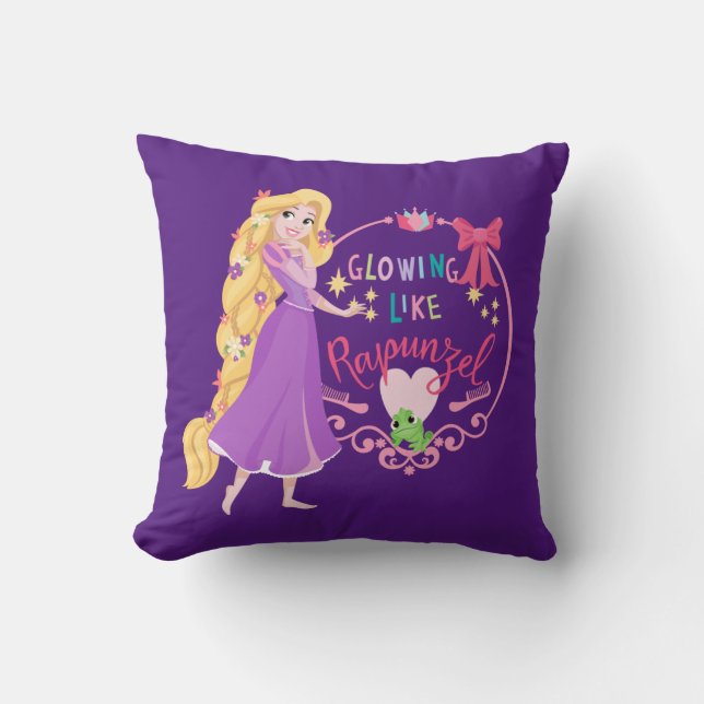 Glowing Like Rapunzel Throw Pillow (Front)