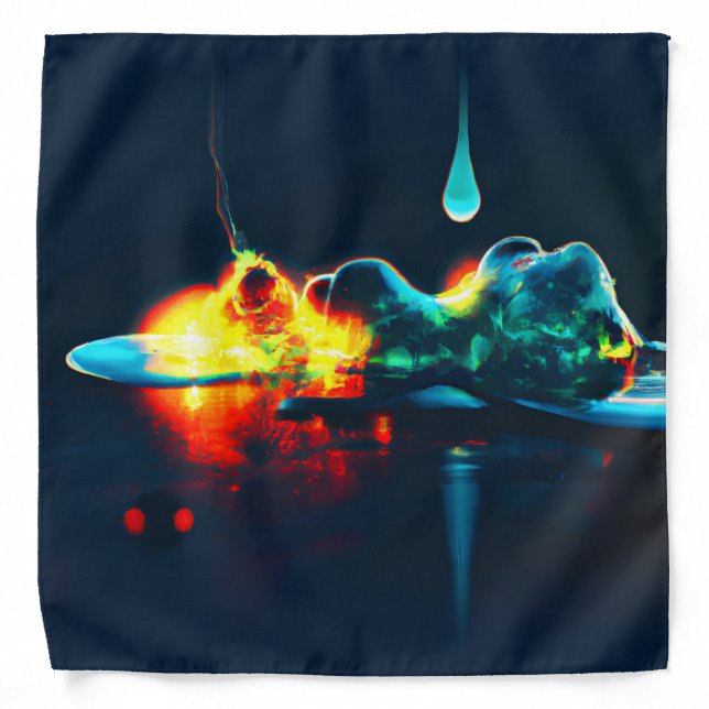 Glowing Liquid Drip Bandana (Front)
