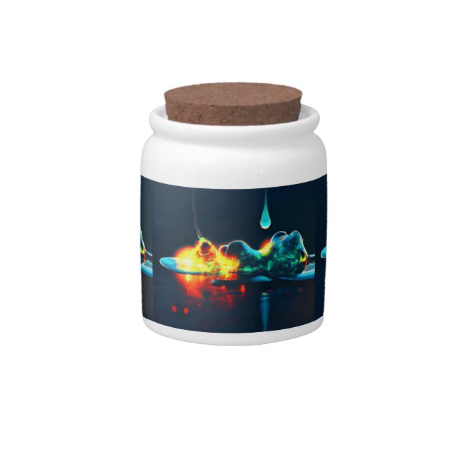 Glowing Liquid Drip Candy Jar (Front)